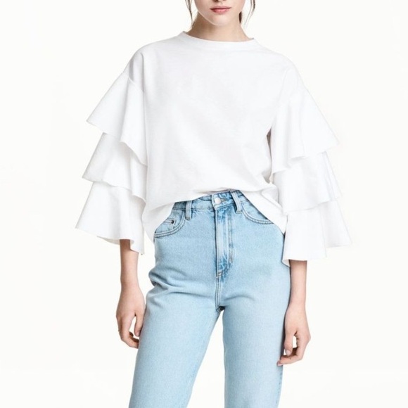 MVN Ruffle Sleeve Blouse - Picture 1 of 6